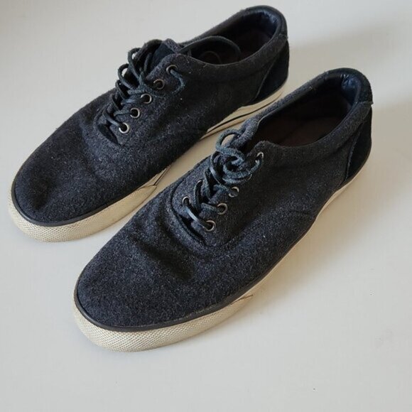 POLO RALPH LAUREN | Flannel suede Sneakers Gray Mens Sz 11 - Picture 2 of 6